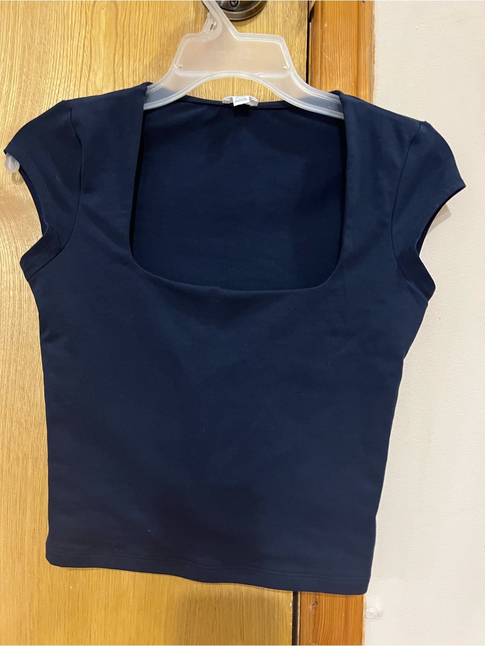 Garage Navy Blue Portia Square Neckline Tee
